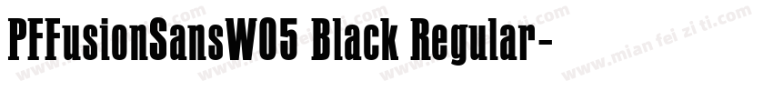 PFFusionSansW05 Black Regular字体转换